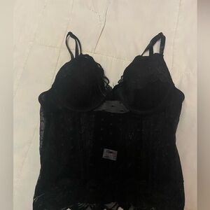 Spencer's Black Lace Chemise
